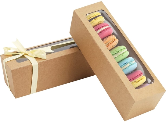 25 Pack Macaron Selection Box Dengan Clear Window Ribbon 6 Macaron