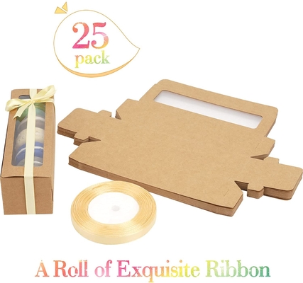 25 Pack Macaron Selection Box Dengan Clear Window Ribbon 6 Macaron
