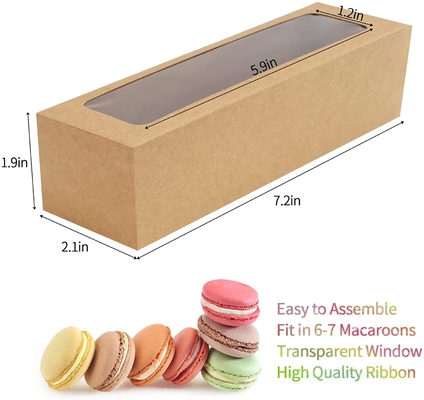 25 Pack Macaron Selection Box Dengan Clear Window Ribbon 6 Macaron