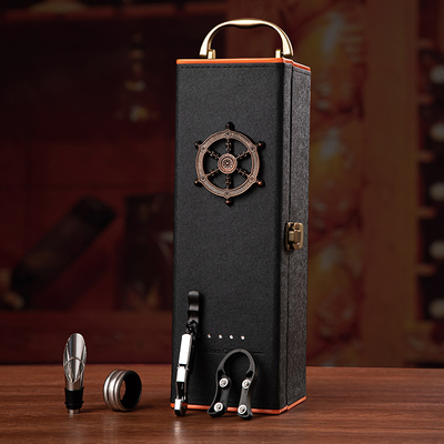 Wine Gift Leather Gift Box Kemasan Botol Champagne Mewah