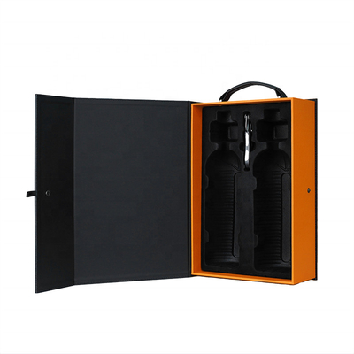 0.30mm Tinplate Leather Wine Box Kemasan Kulit Botol Champagne Mewah
