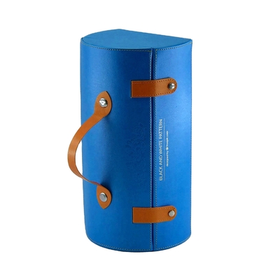 Kustom Mewah PU Kulit Royal Orchid Display Cardboard Dengan Gesper Belt Handle