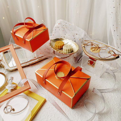 Bronzing Portable Handle Paper Candy Packaging Box Untuk Hadiah Tamu Pesta Pernikahan