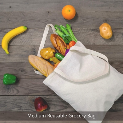 Tas Kain Belanja Kelontong yang Dapat Digunakan Kembali Promosi Periklanan DIY 17.5''x 16.5'' x 5''