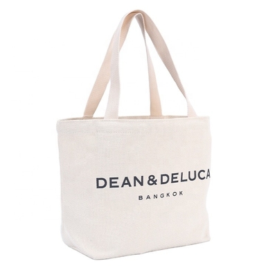 Tas Belanja Reusable Organik Polos Katun Kanvas Tote Bag Dengan Saku