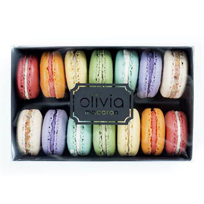 Hadiah Kemasan Karton Hitam Mewah Kotak Macaron Slider Dengan Jendela