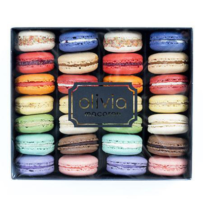 Hadiah Kemasan Karton Hitam Mewah Kotak Macaron Slider Dengan Jendela